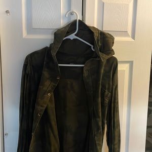 Jiberish Hooded Flannel (Forest Camo)